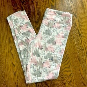 Cinderella’s Castle Pink and Gray leggings